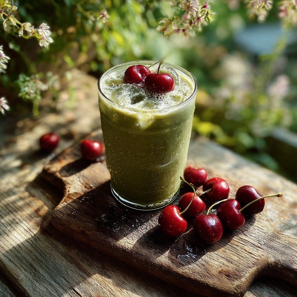 Cherry Vanilla Iced Matcha