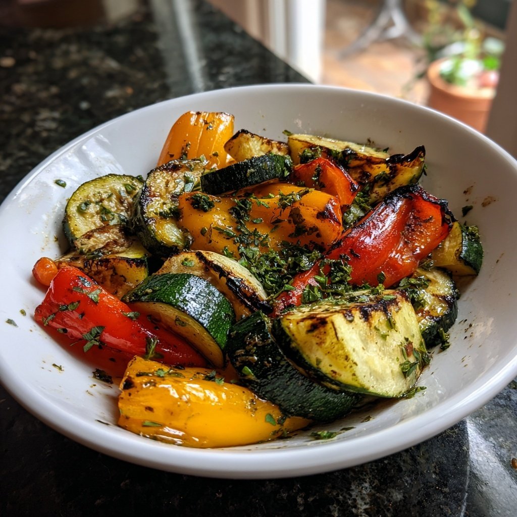 Healthy Lemon Herb Grilled Veggies