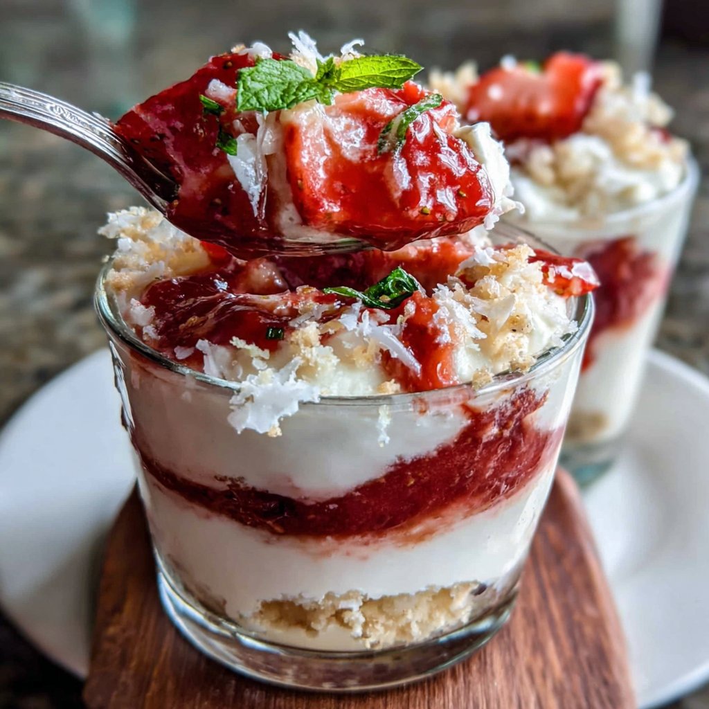 Strawberry Coconut Mousse Cups