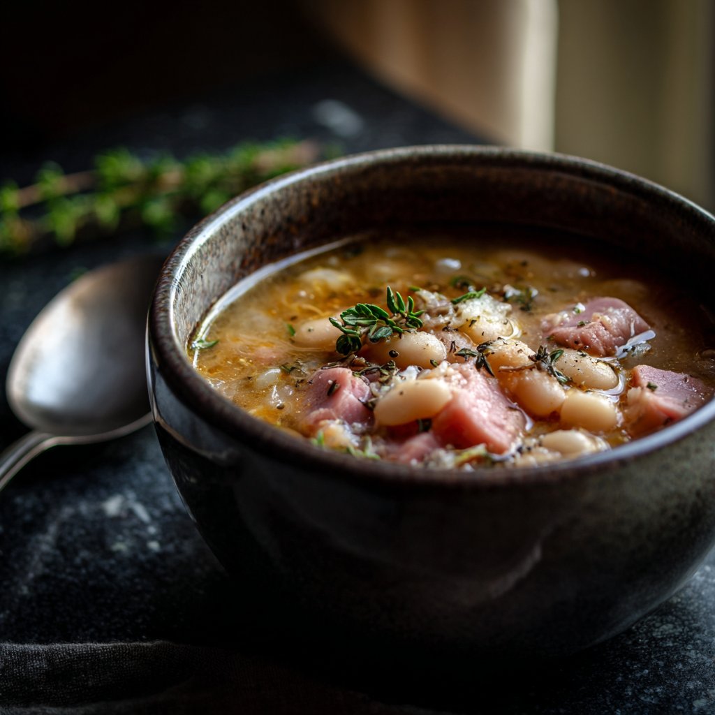 Ham and Bean Soup with Bay & Thyme