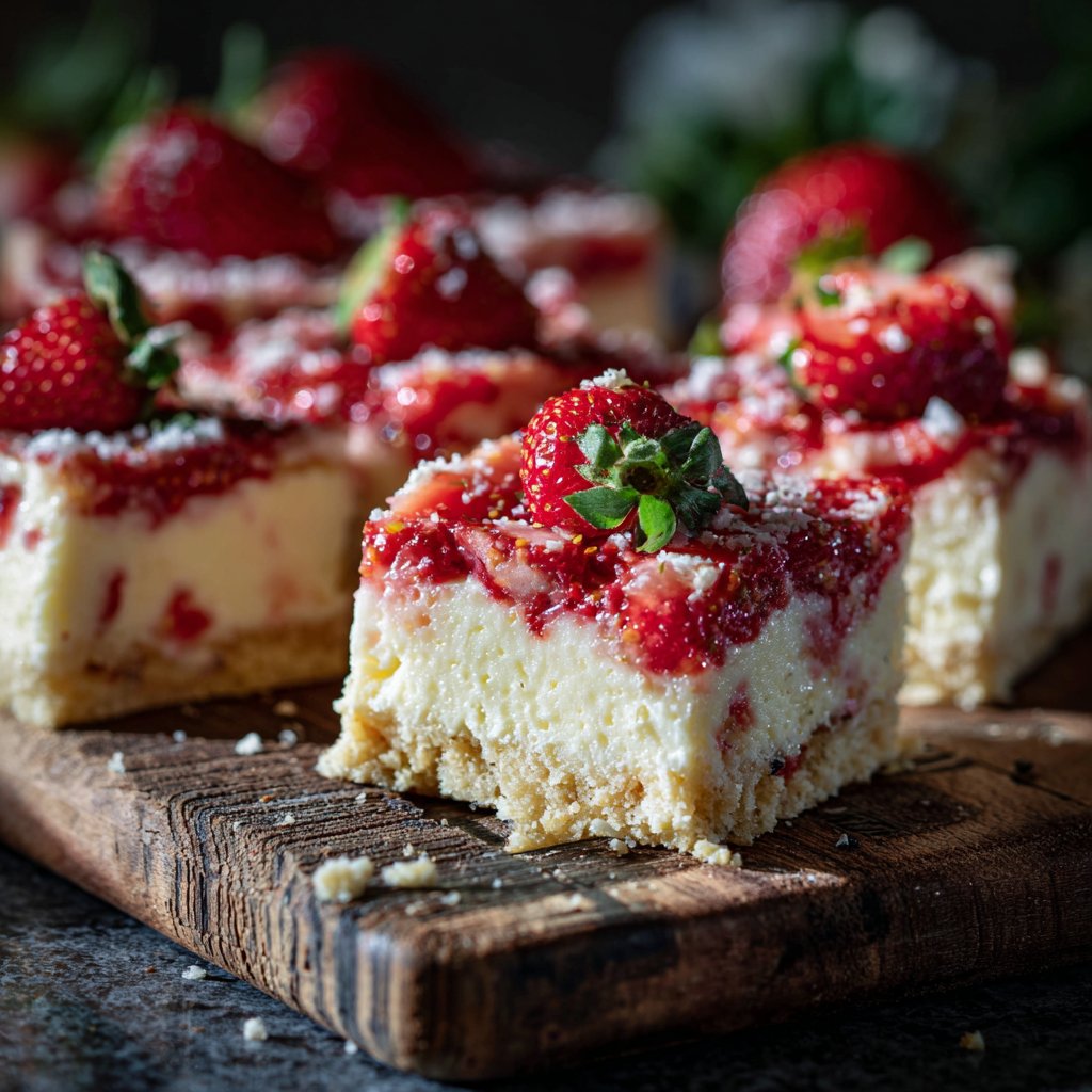 No-Bake Strawberry Lemon Cheesecake Bars