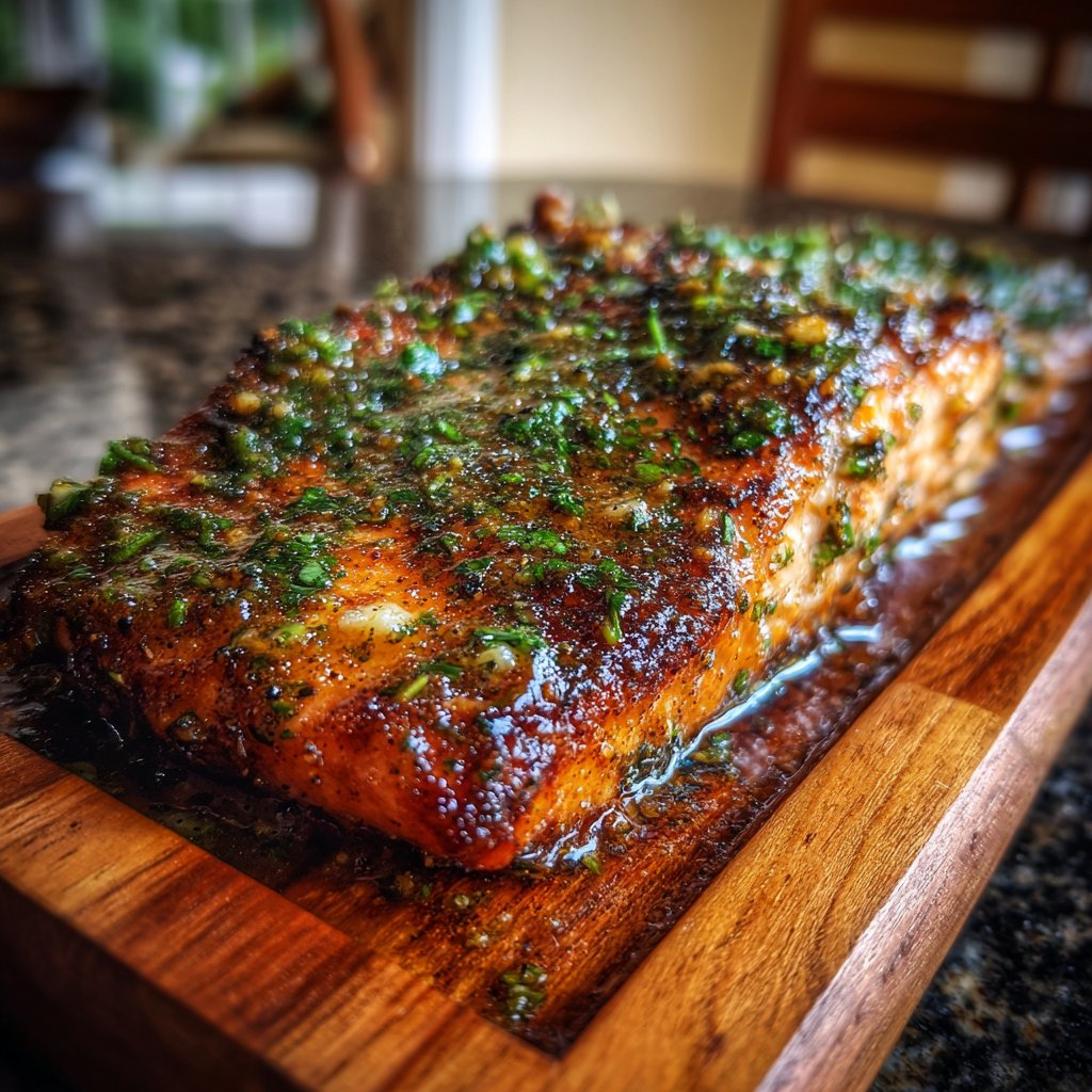 Herbed Mustard Glazed Salmon