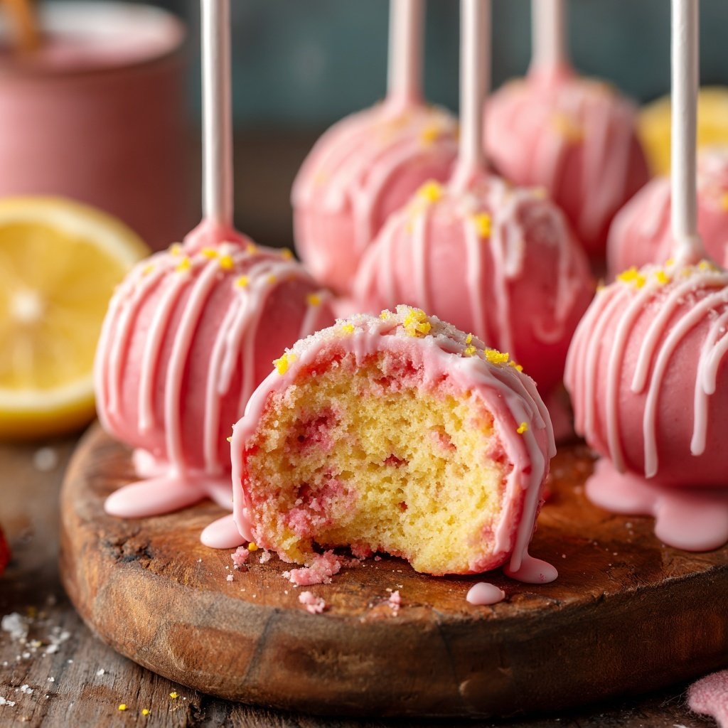 Strawberry Lemonade Cake Pops