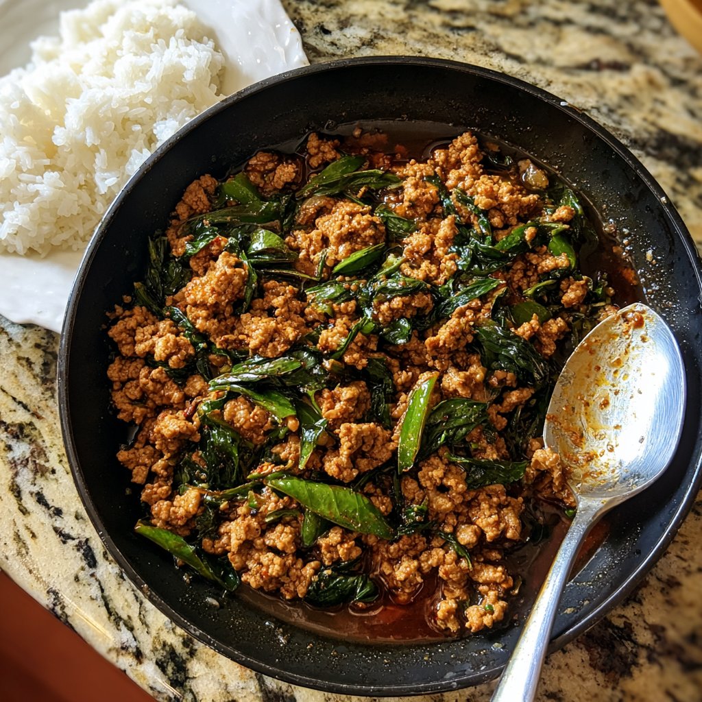 Thai Basil Ground Turkey Stir-Fry