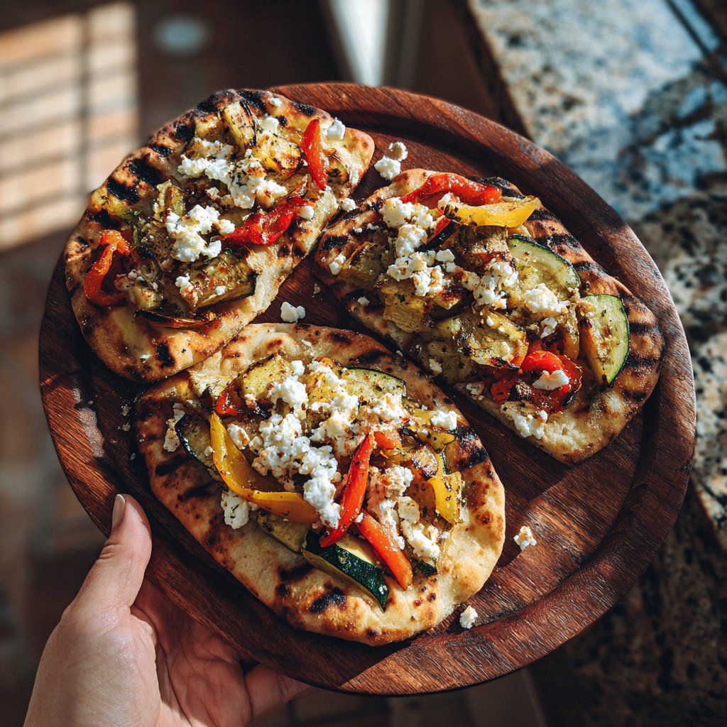 Simple Grilled Veggie Flatbreads